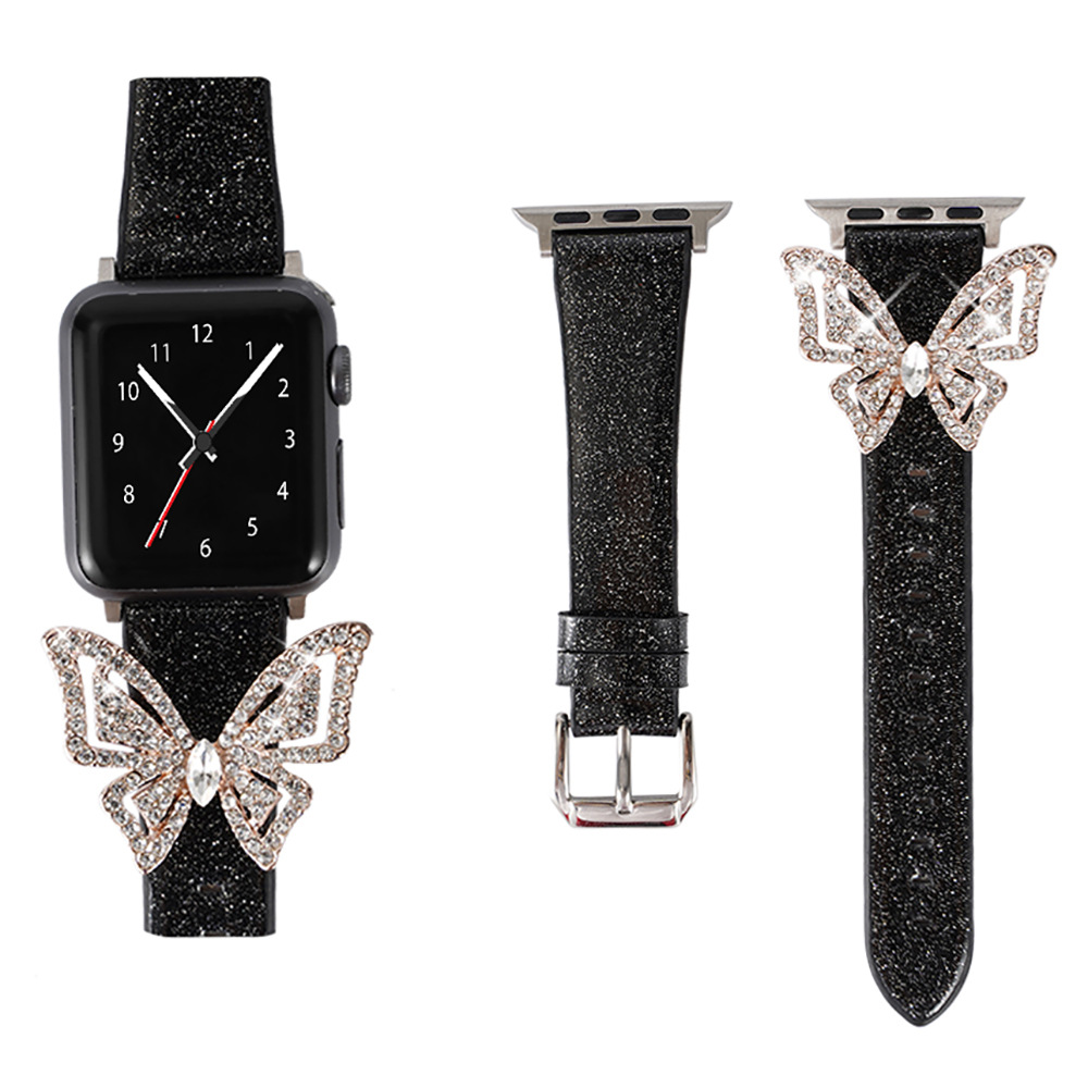 Apple Watch Featuring Sparkling Diamond Butterfly Design - Image 3
