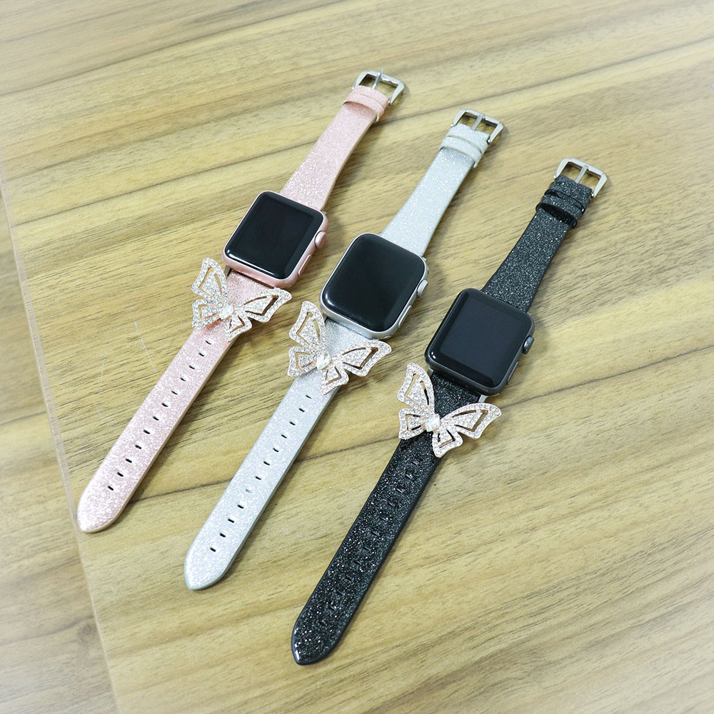 Apple Watch Featuring Sparkling Diamond Butterfly Design - Image 5