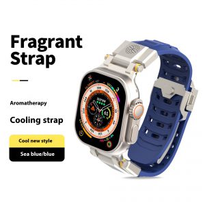 Aromatherapy Watch Band with Stylish Metal Design for Relaxation and Wellness