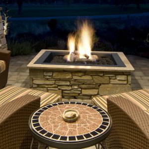 36in Square Black Wrought Iron Ring Of Fire - Durable & Stylish Outdoor Fire Pit