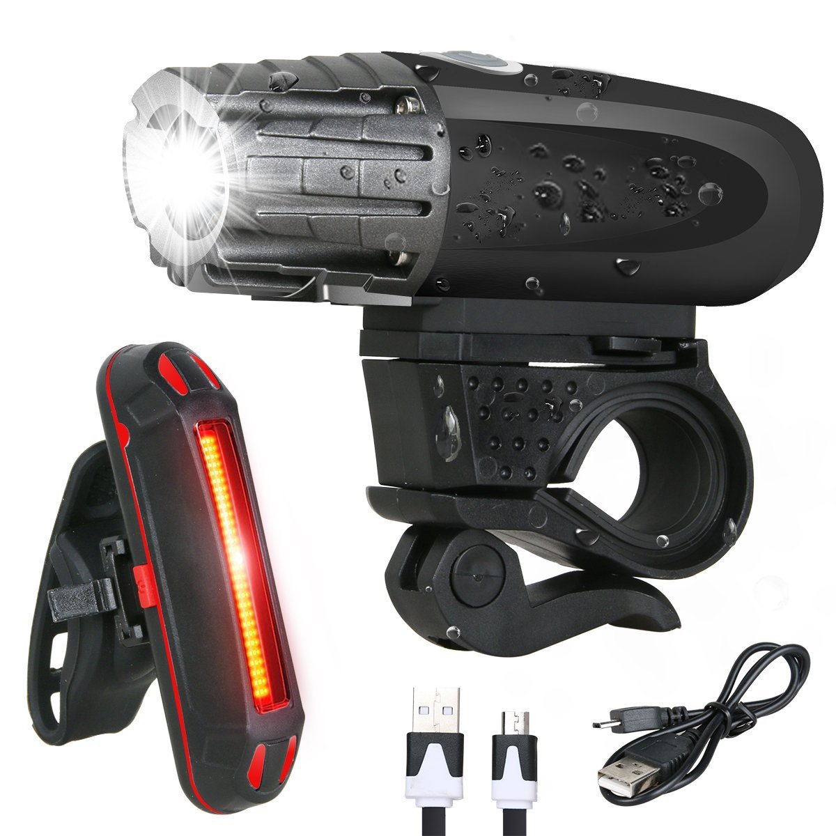 Rechargeable Bicycle USB Headlights & Taillights for Mountain Bikes – Bright, Durable Lighting - Image 3