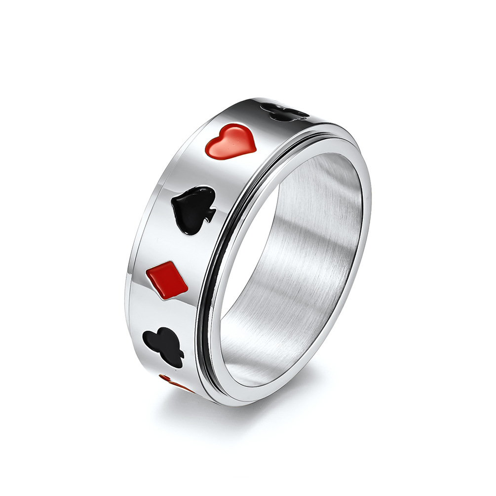 Spade Red Peach Plum Square Ring - Elegant Design for Stylish Wear - Image 5