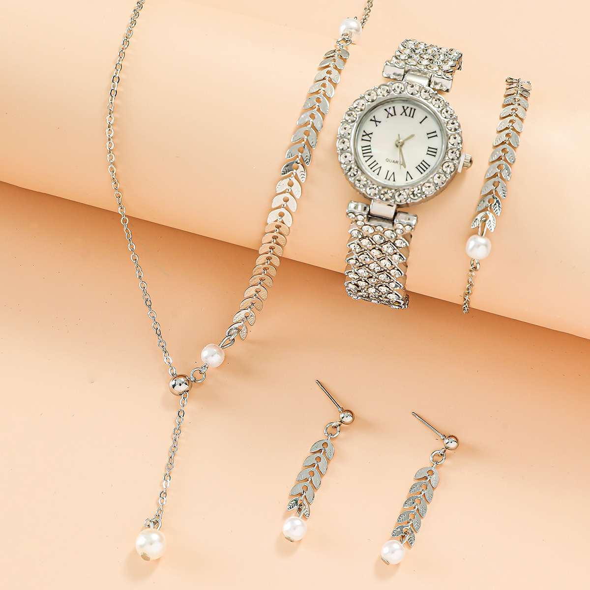 Luxury Diamond Women’s Quartz Bracelet Watch with Rhinestone Accents - Image 6