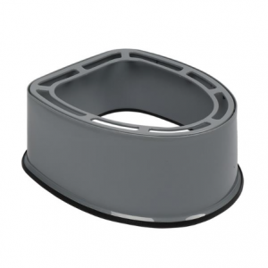 Portable Gray Toilet with Anti-Slip Pad for Enhanced Stability and Comfort