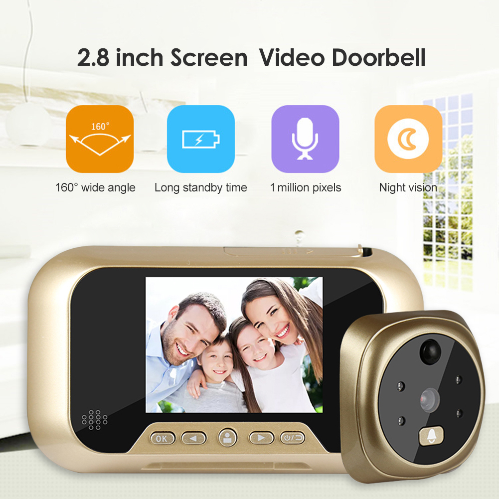 2.8 Inch Infrared Night Vision Doorbell Camera | Smart Electronic Peephole Viewer - Image 5