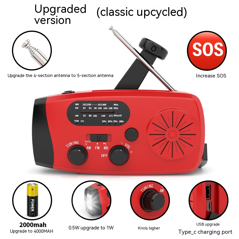 Compact Multi-Functional Solar-Powered Emergency Radio for On-the-Go Use - Image 8