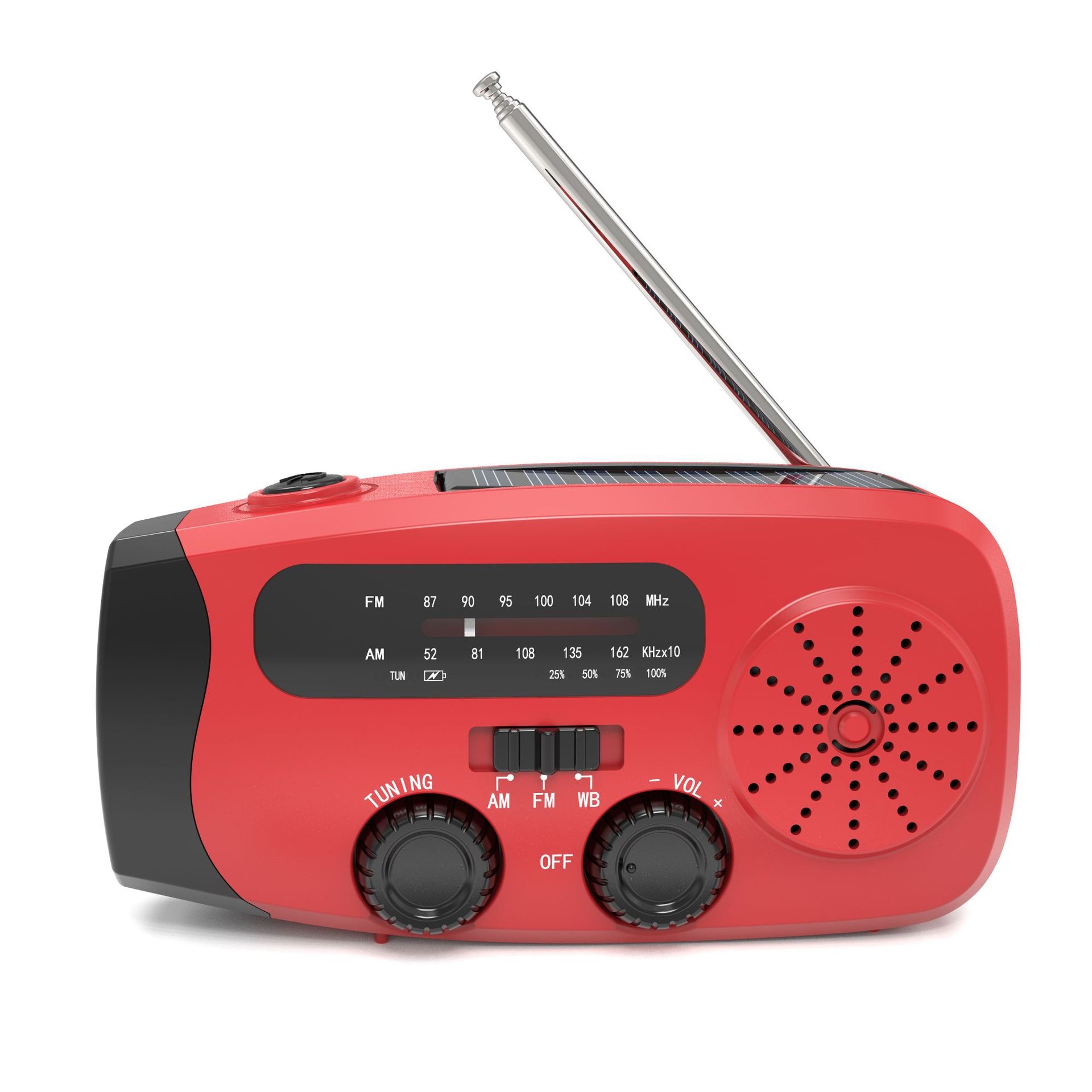 Compact Multi-Functional Solar-Powered Emergency Radio for On-the-Go Use - Image 14