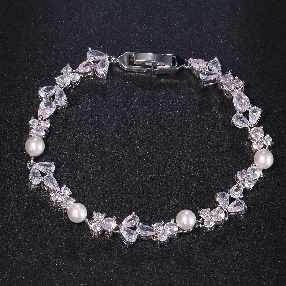 Affordable Luxury Fashion Pearl and Zircon Bracelet - European & American Style - Image 6