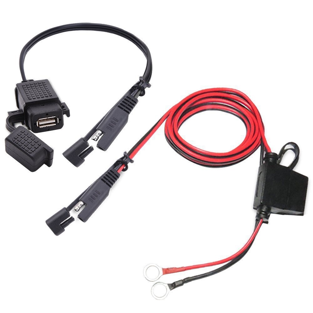 SAE to Motorcycle USB Adapter for Phone GPS Charging – Reliable & Efficient
