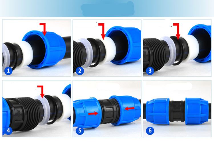 PE Quick Connect Pipe Fitting - Plastic Joint for Non-Hot Melt Water Pipes, 25 Inch Movable Connection - Image 2