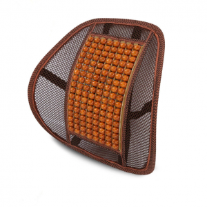 Breathable Dual-Use Lumbar Pillow with Olive Wood Beads for Car & Home - Factory Direct 04