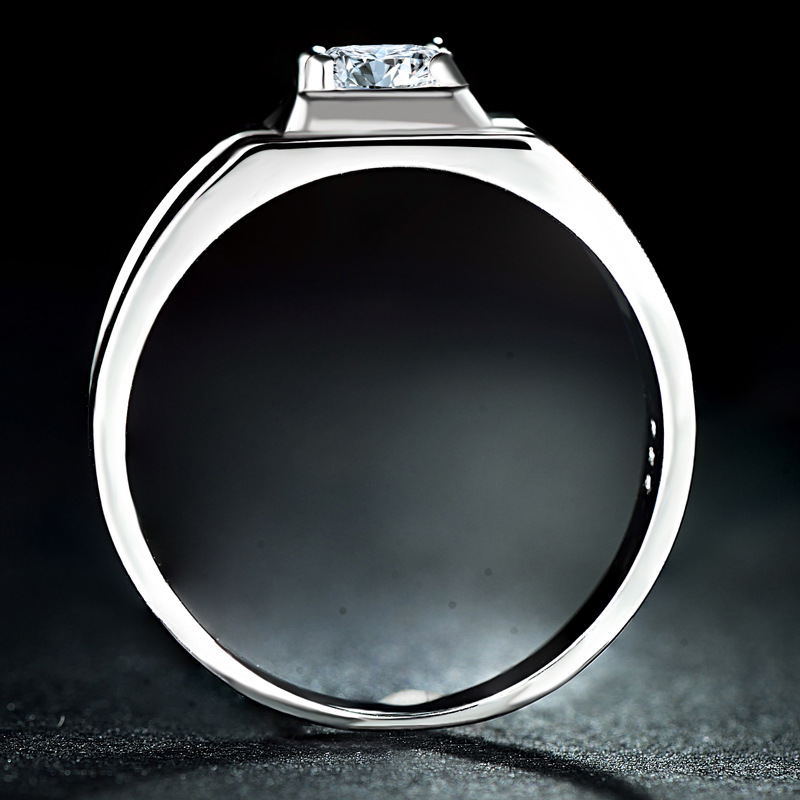 Stylish Men's Sterling Silver Ring - Elegant Design for Every Occasion - Image 3