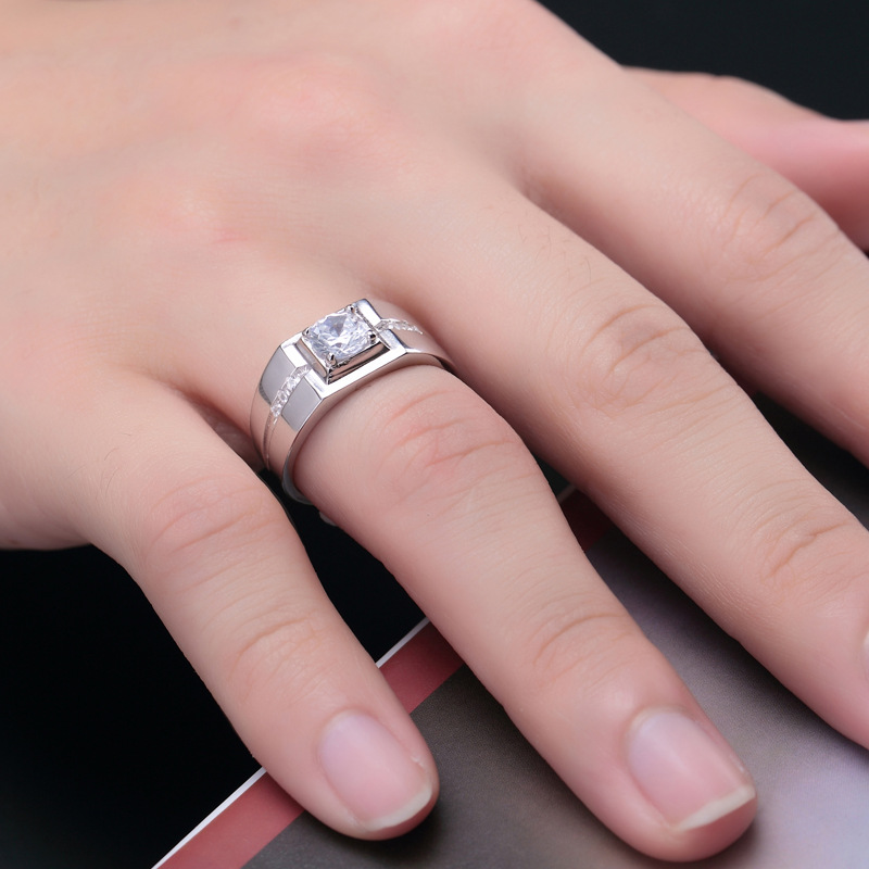 Stylish Men's Sterling Silver Ring - Elegant Design for Every Occasion - Image 4