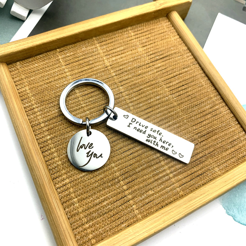 Stainless Steel Lettering Keychain for Creative Safe Driving Enthusiasts - Image 3
