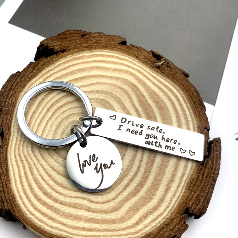 Stainless Steel Lettering Keychain for Creative Safe Driving Enthusiasts - Image 5
