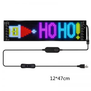 Customizable Full-Color Programmable Car LED Sign - Ultra-Thin Advertising Display with Animated Text and Patterns