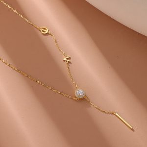 LOVE Necklace - Elegant Simple Pendant with High-Quality Clavicle Chain