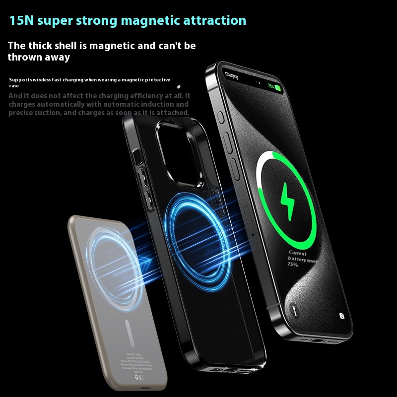 Magnetic Wireless Fast Charging Mobile Power Supply with Digital Display in Aluminum Alloy - Image 4