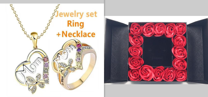 Mother's Day Gift Hollow Heart English Letter Love Mom Rhinestone Butterfly Ring Jewelry for Her - Image 4