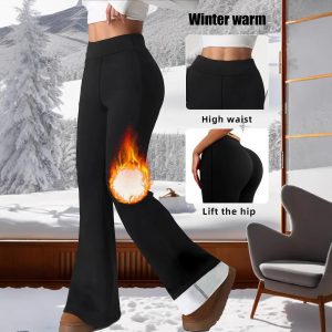 High Waist Leggings for Hip Lift and Belly Shaping - Fitness Ankle-Length Bell-Bottoms Yoga Pants