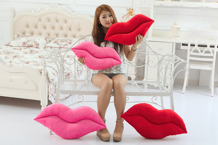 Plush Big Lips Pillow - Creative and Sexy Home Decor Accent - Image 3