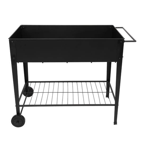 Mobile Metal Raised Garden Bed Cart with Legs for Outdoor Patio and House Use - Image 11