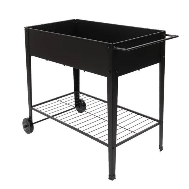 Mobile Metal Raised Garden Bed Cart with Legs for Outdoor Patio and House Use - Image 14