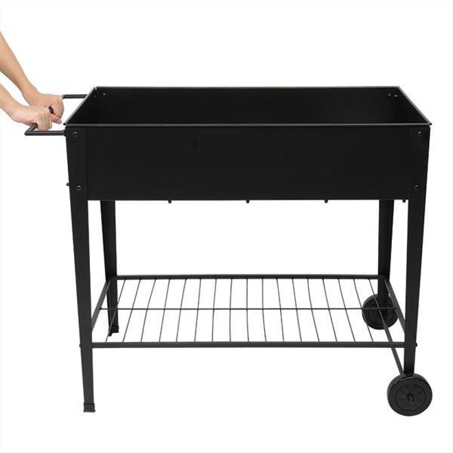 Mobile Metal Raised Garden Bed Cart with Legs for Outdoor Patio and House Use - Image 15