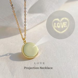 S925 Pure Silver Projection Necklace - "I Love You" Clavicle Chain for Women, Girls, and Couples - Romantic Fashion Jewelry Gifts