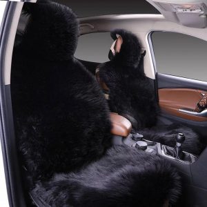 Premium All-Inclusive Car Seat Cover Set - Plush 3-Piece Universal Winter Cushion