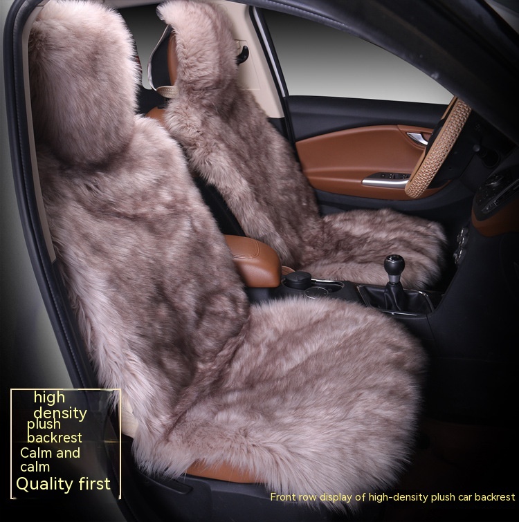 Premium All-Inclusive Car Seat Cover Set - Plush 3-Piece Universal Winter Cushion - Image 6