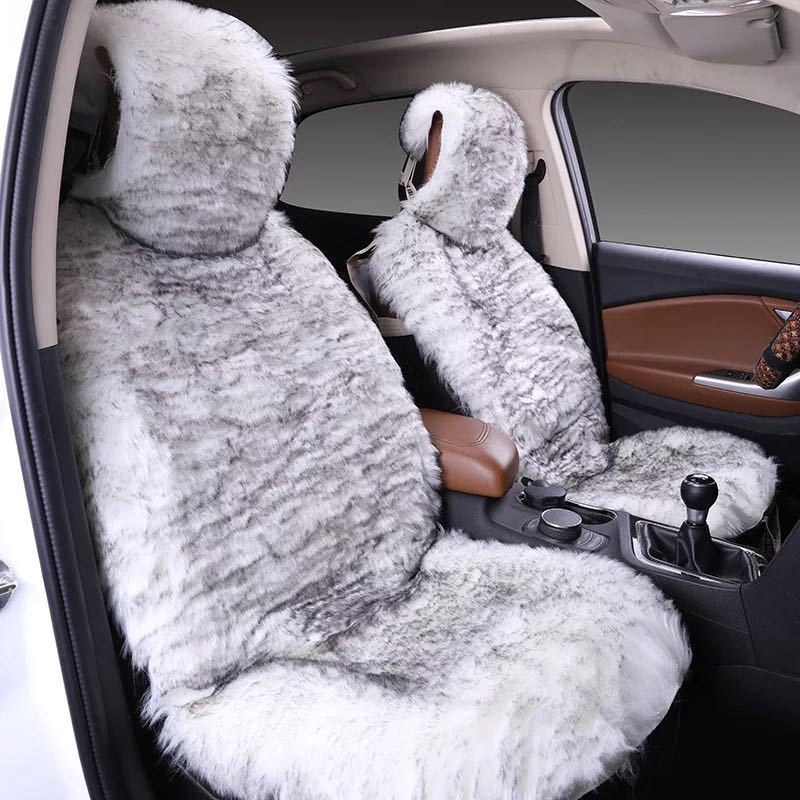 Premium All-Inclusive Car Seat Cover Set - Plush 3-Piece Universal Winter Cushion - Image 12