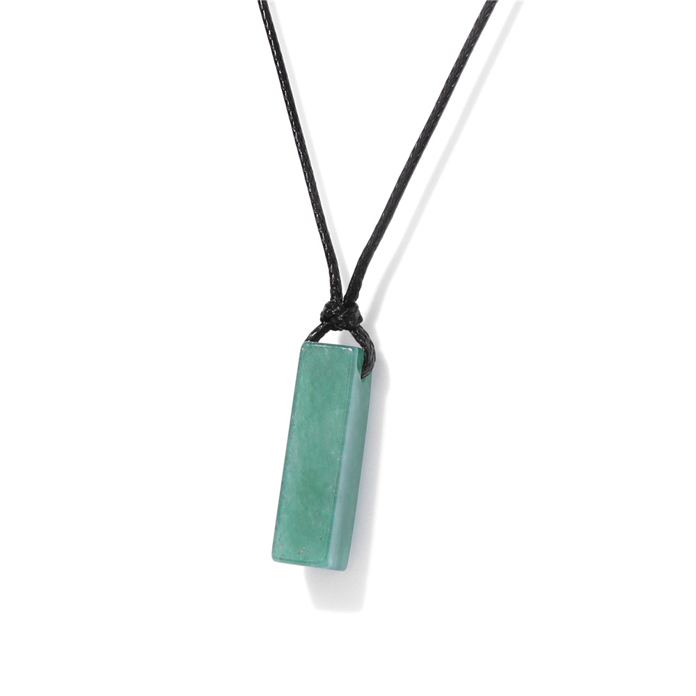 Unique Irregular Stone Rectangular Pendant Necklace - Stylish and Eye-Catching - Image 7