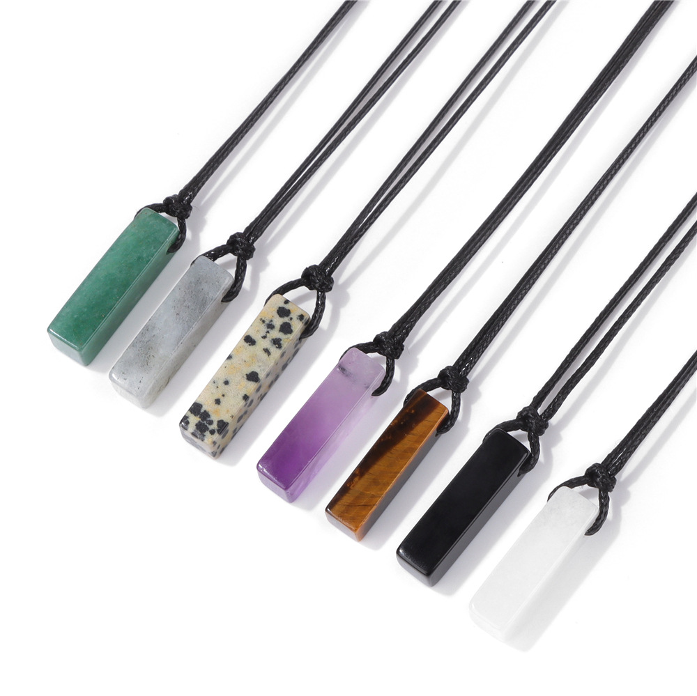 Unique Irregular Stone Rectangular Pendant Necklace - Stylish and Eye-Catching - Image 8