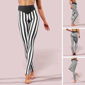 Stylish Vertical Yoga Pants for Women - Fashionable Sportswear