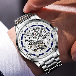 Double-Sided Hollow Automatic Men's Mechanical Watch - Stylish & Precision Timepiece