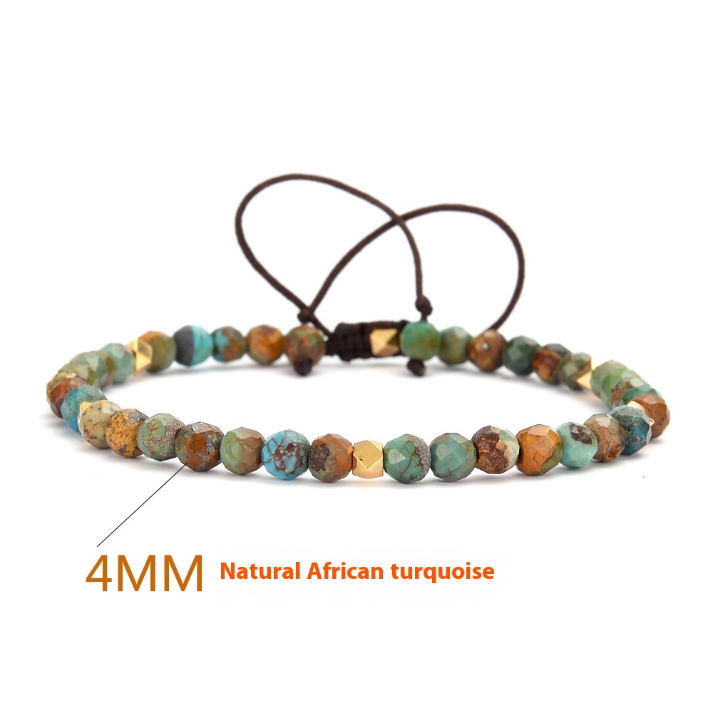 Adjustable Natural African Turquoise Braided Bracelet for Stylish Appeal - Image 5