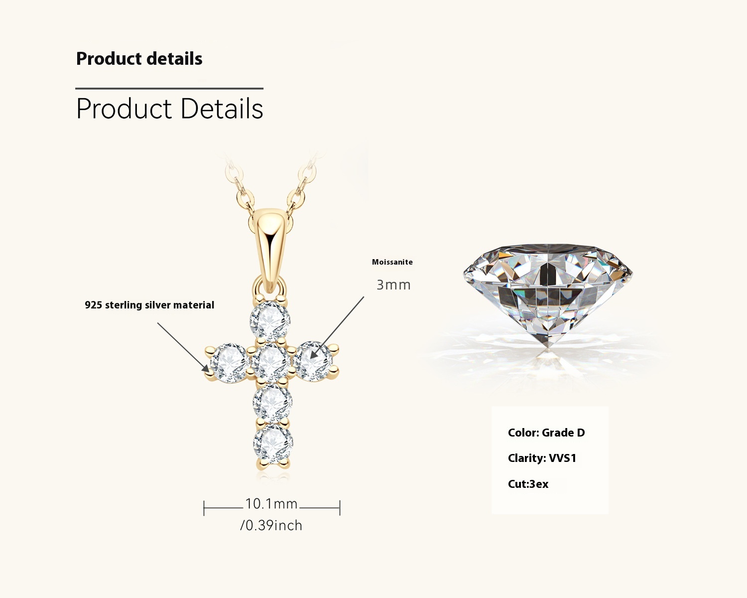 Ins Cross Diamond Necklace - French Retro 925 Silver Pendant Jewelry - Image 11