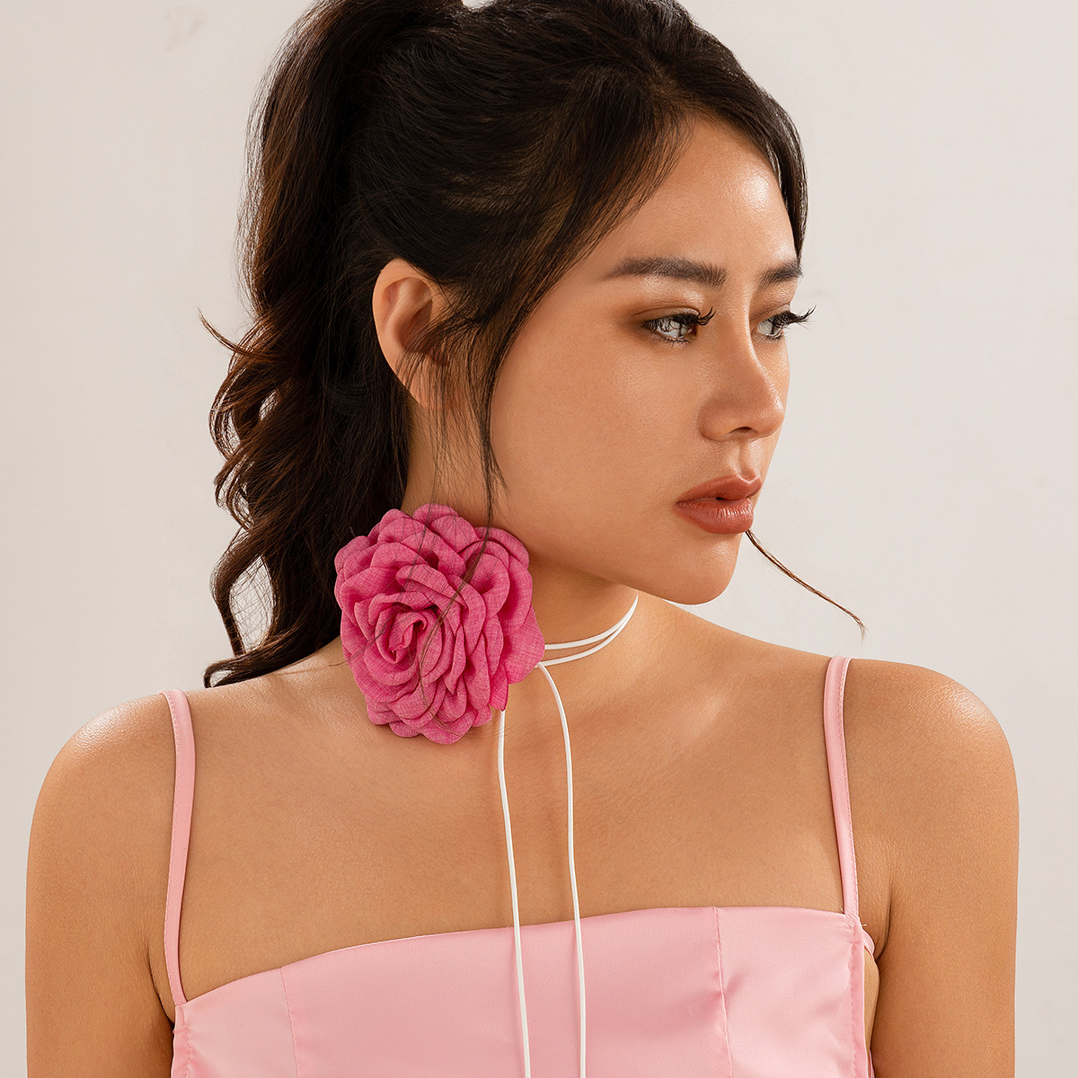 Red Rose Flower Leather Wax Line Necklace - Stylish and Unique Accessory - Image 13