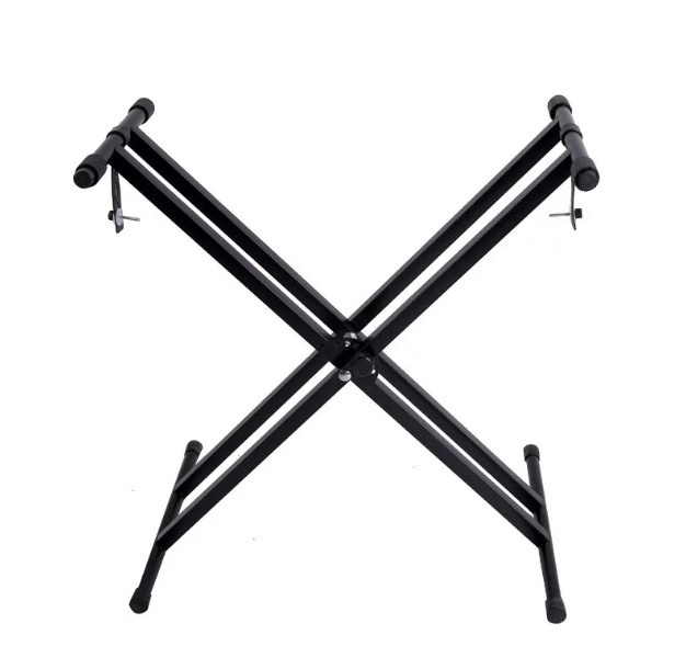 X-type Adjustable Double-Tube Electronic Organ Rack | Durable Double-Tube Keyboard Stand