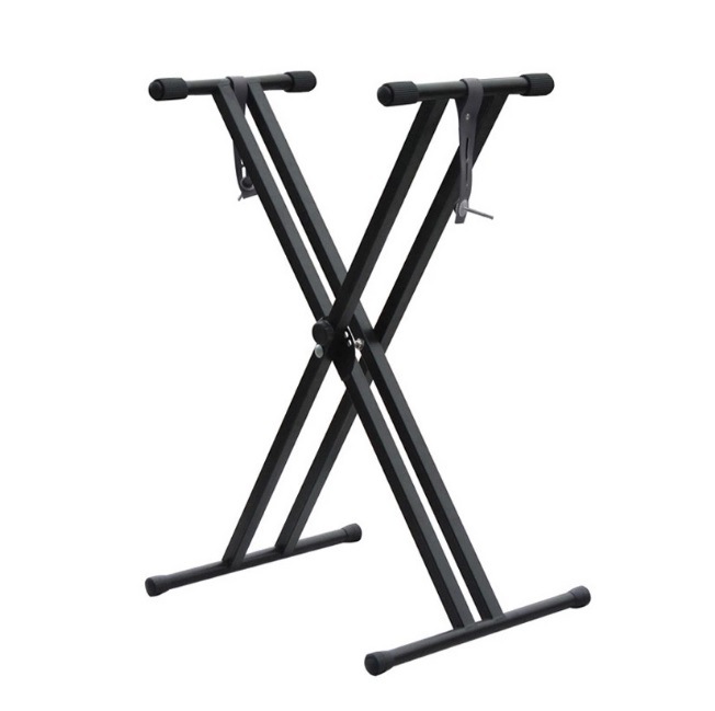 X-type Adjustable Double-Tube Electronic Organ Rack | Durable Double-Tube Keyboard Stand - Image 7
