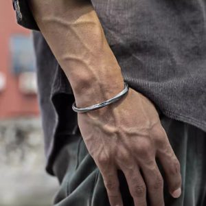 999 Sterling Silver Viking Battle Bracelet for Men - Stylish and Durable