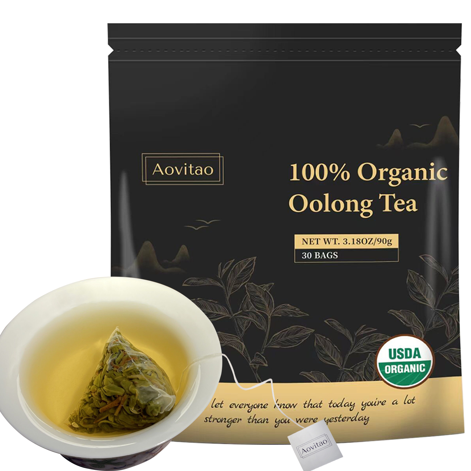 Natural Herbal Detox Cleanse Tea Bags - Oolong Leaf for Lung Congestion Relief, Caffeine-Free, Non-GMO, Organic Formula for Gut Health & Immune Support