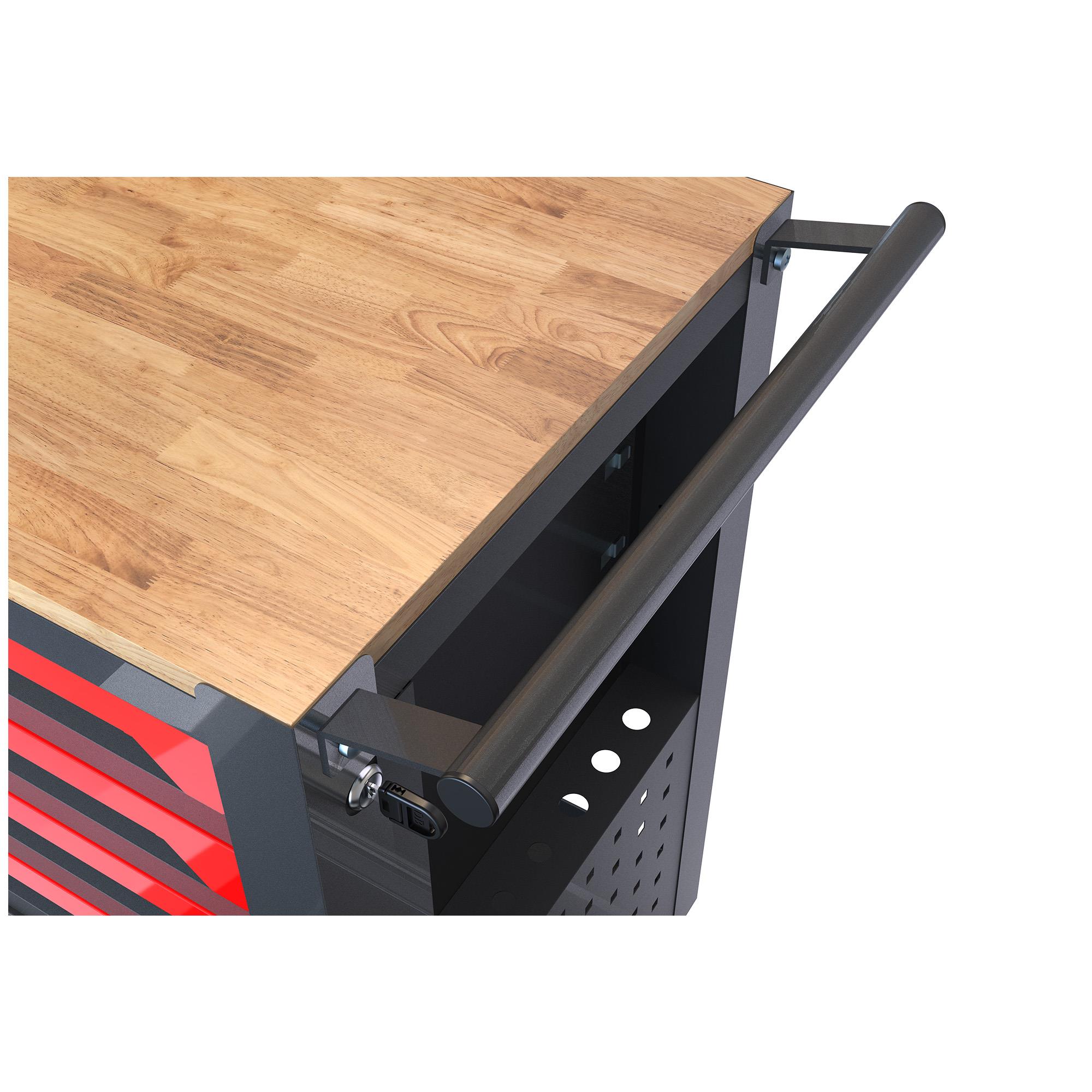 4-Drawer Versatile Utility Cart with Wheels & Wooden Top for Easy Storage - Image 9