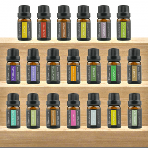 Aromatherapy Candle with Essential Oils: Ginger, Wormwood, Rose & Sandalwood - Fragrant Single Plant Oil Gift Box.