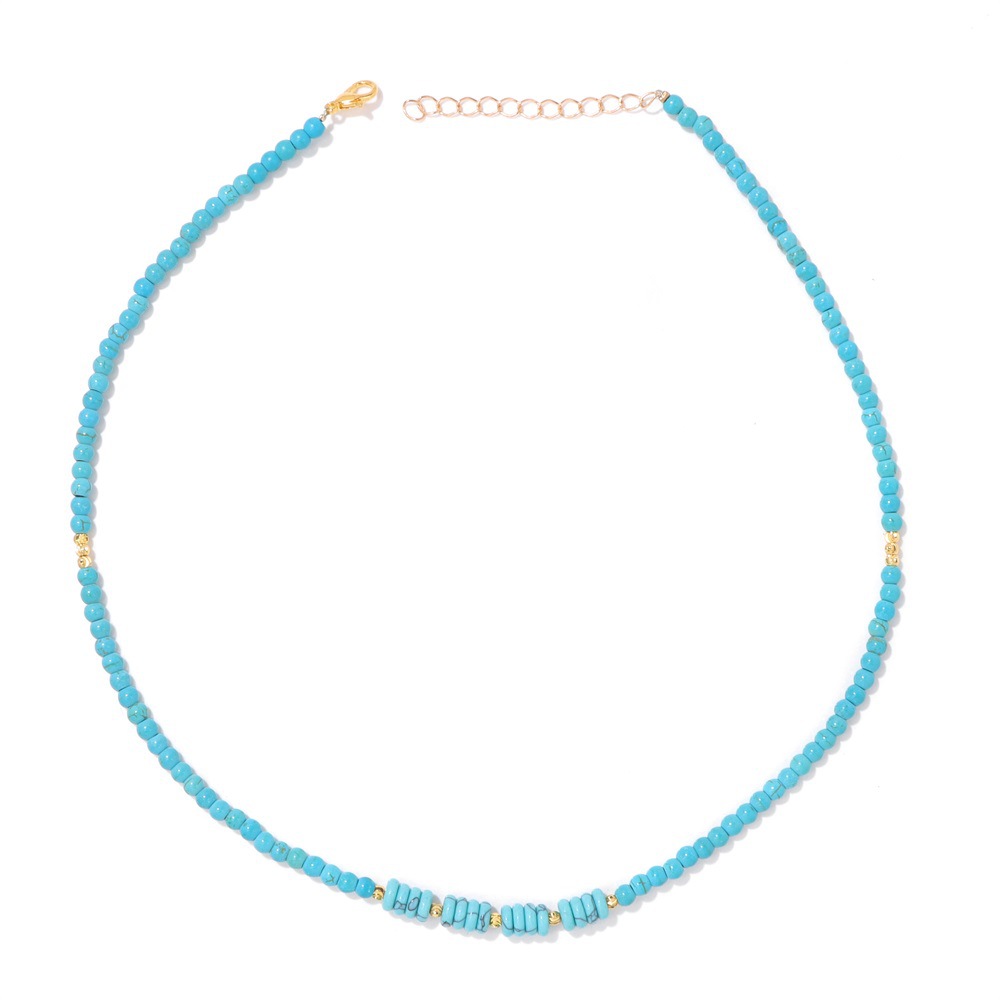 Adjustable 4mm Stone Bead Necklace for Elegant Style