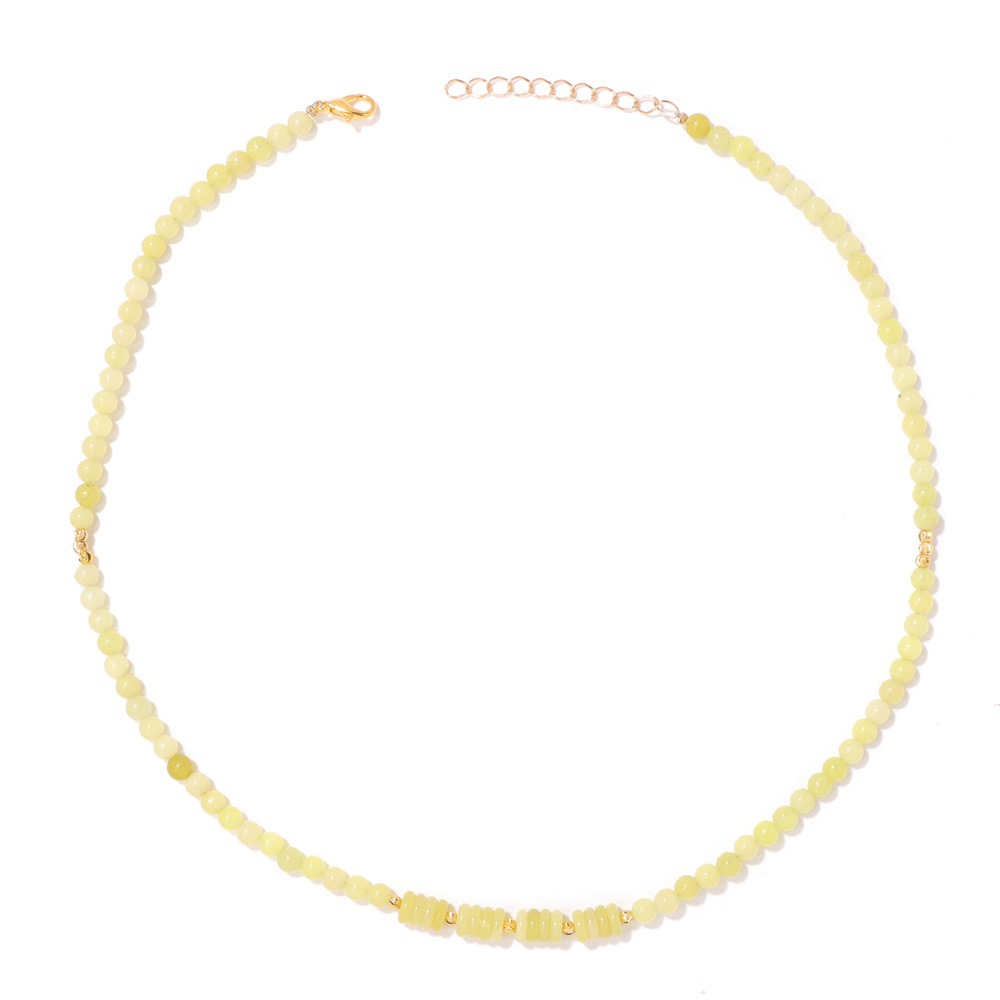 Adjustable 4mm Stone Bead Necklace for Elegant Style - Image 2