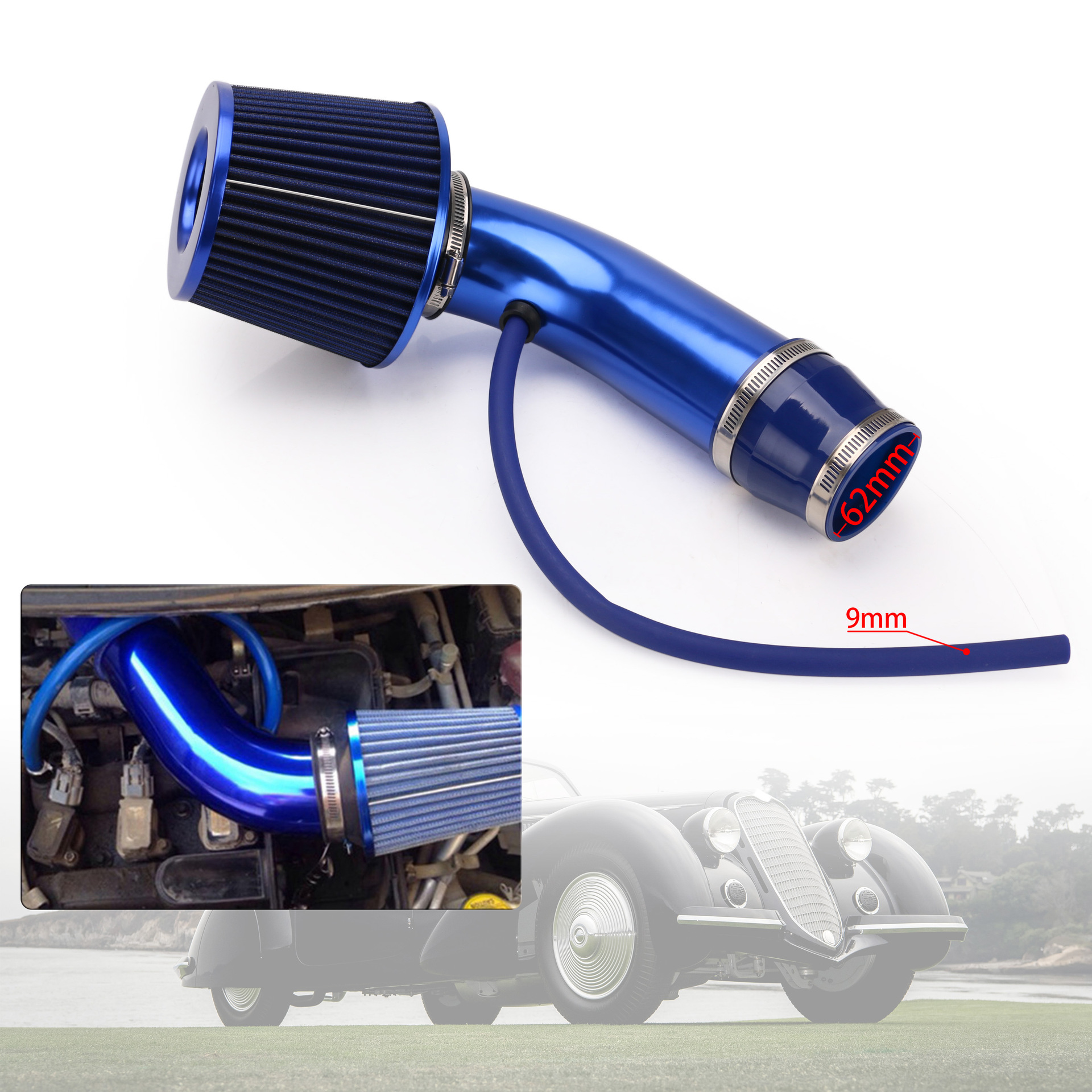 Car General Modified 76mm 3inch Mushroom Head Air Filter for Enhanced Intake Performance - Image 2