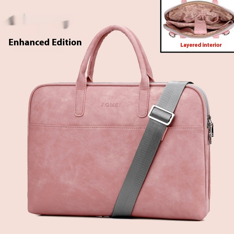 Stylish Faux Leather Laptop Bag for Women - Perfect for Work & Travel - Image 8