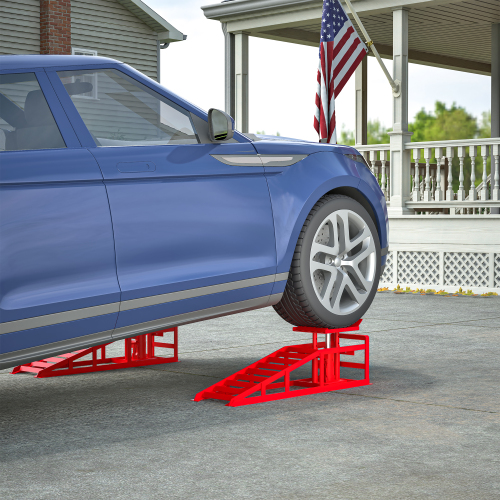 2 Pack Hydraulic Car Ramps - 5T 11000lbs Low Profile Lift for Trucks & Trailers, Garage Service Ramps - Image 10
